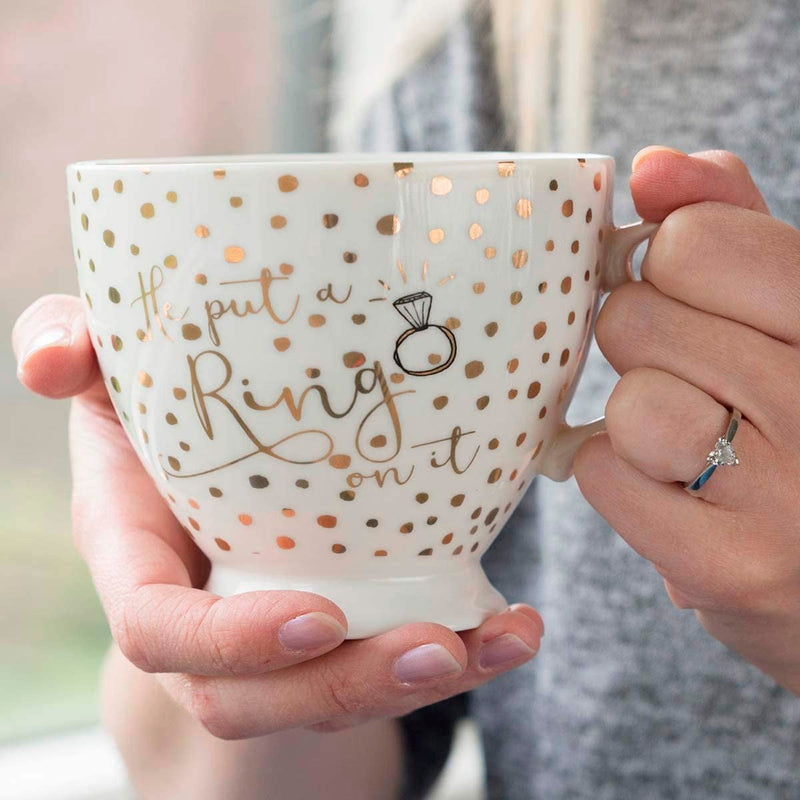 Creative Tops Ava & I He Put A Ring On It Footed Mug