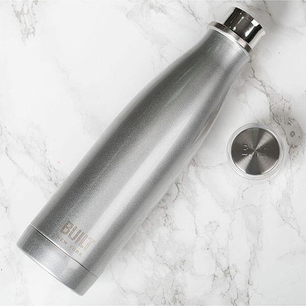 Built - 17oz Double Walled Stainless Steel Water Bottle - Silver