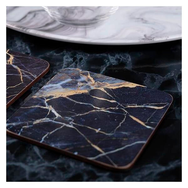 Creative Tops Navy Marble Pack Of 6 Premium Coasters