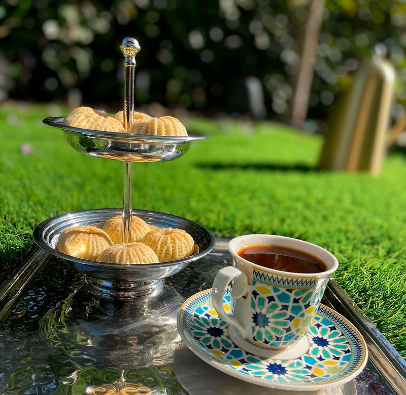 2 TIER CAKE STAND 13X19 cm