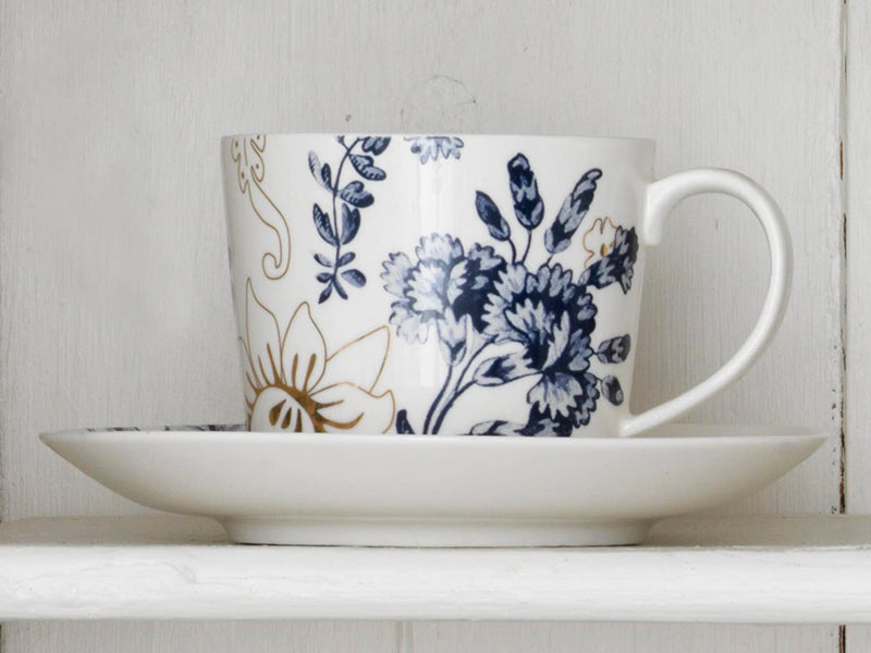 Victoria And Albert Palmers Silk Tea Cup And Sauc