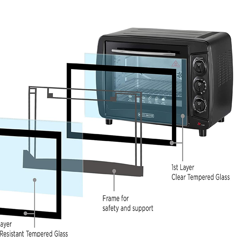 Black+Decker 35L Double Glass Multifunction Toaster Oven