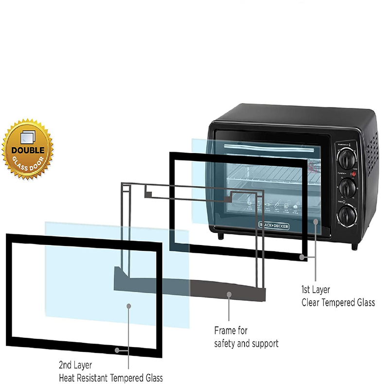 BLACK & DECKER 19L DOUBLE TOASTER OVEN