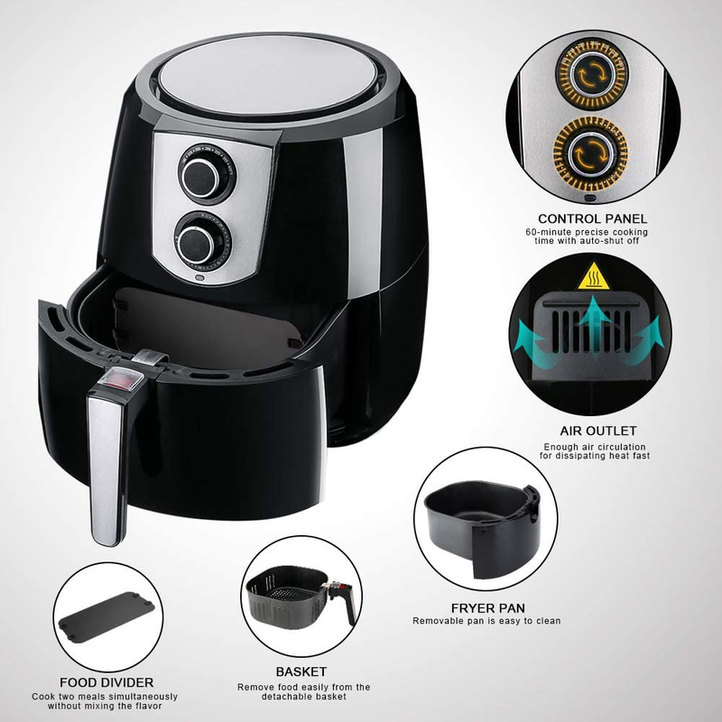 MEGA Air Fryer 5.2L 1800W – Black