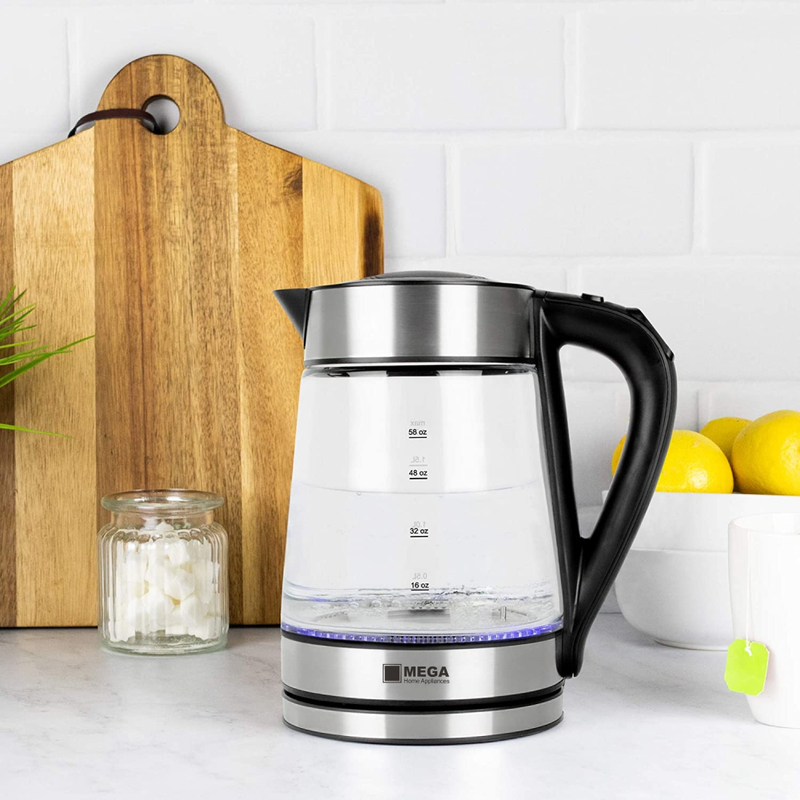 MEGA KETTLE 2200W 1.7L GLASS