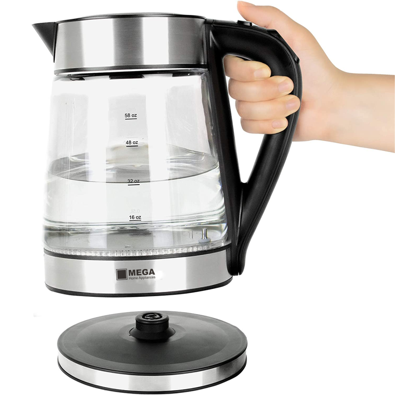 MEGA KETTLE 2200W 1.7L GLASS