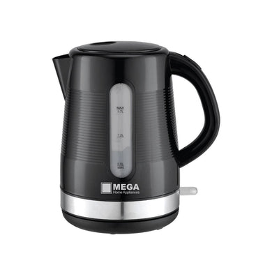 ELECTRIC KETTLE PLASTIC BLACK_1.7|| ابريق غلي الماء - Mega Hardware