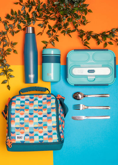 BUILT Retro Lunch Box with Cutlery - 1 L