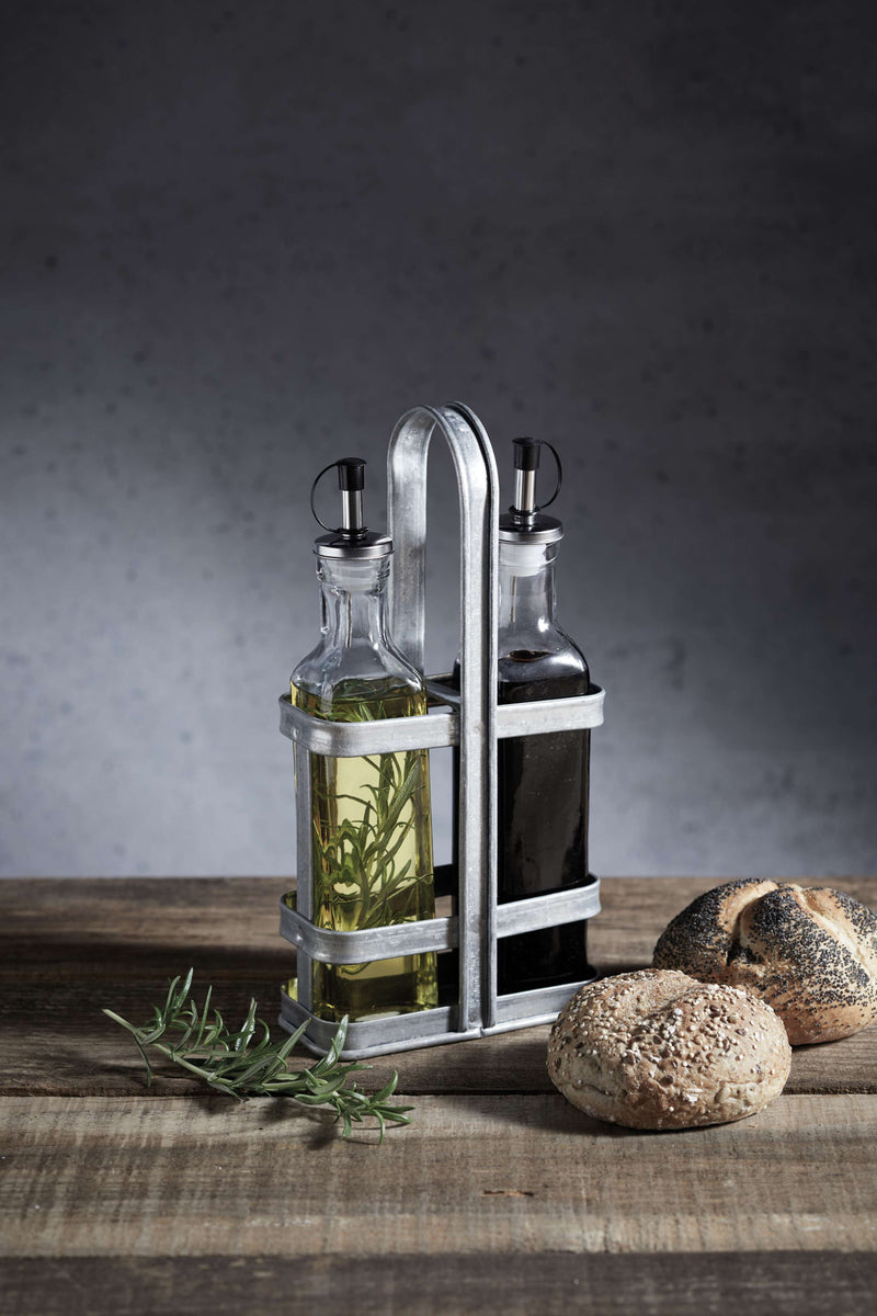 Industrial Kitchen Oil & Vinegar Dispenser Set (2-Piece)