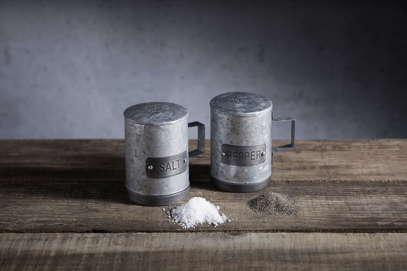 Industrial Kitchen Salt & Pepper Shakers – Glass & Steel