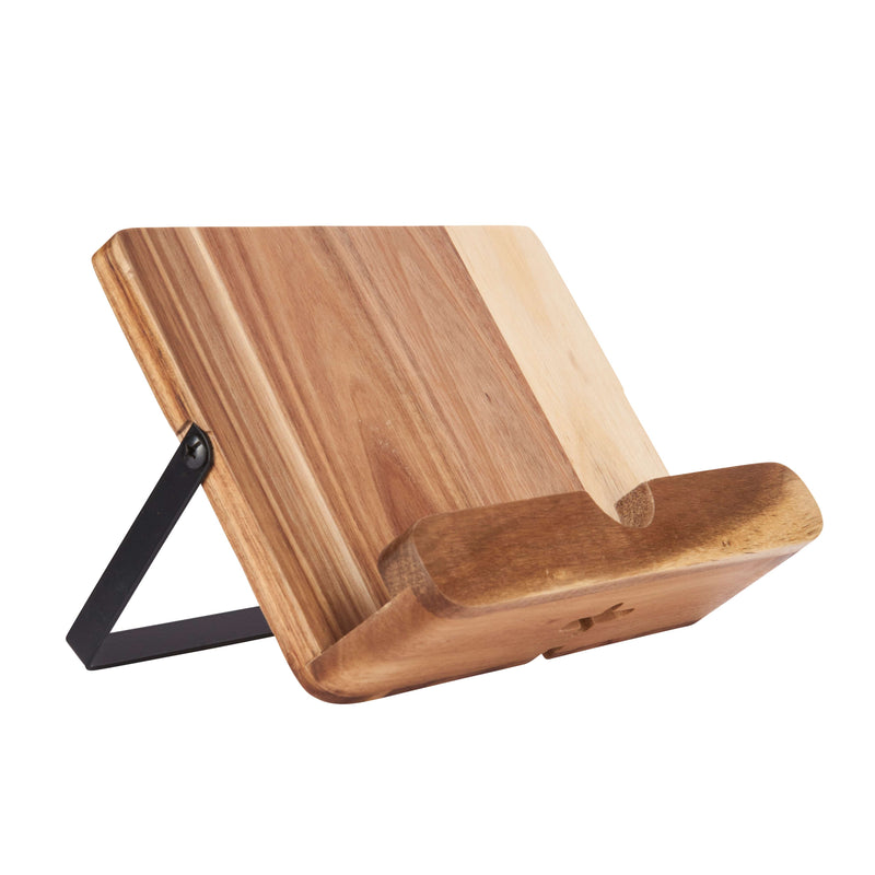 Natural Elements Acacia Wood Cookbook & Tablet Stand