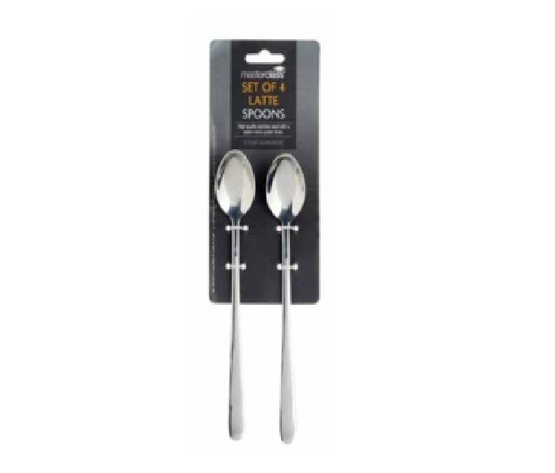 MasterClass Stainless Steel Latte Spoons Set 4