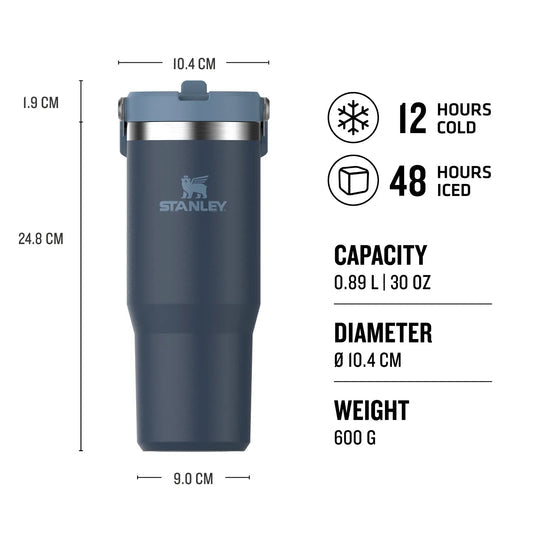 The IceFlow™ Flip Straw Tumbler 0.89L / 30oz - Navy