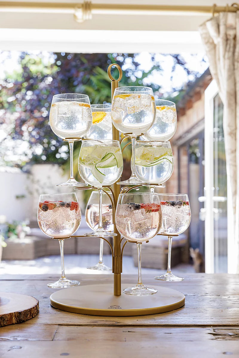 Artesa Cocktail Tree – Gold (Holds 8–12 Glasses)