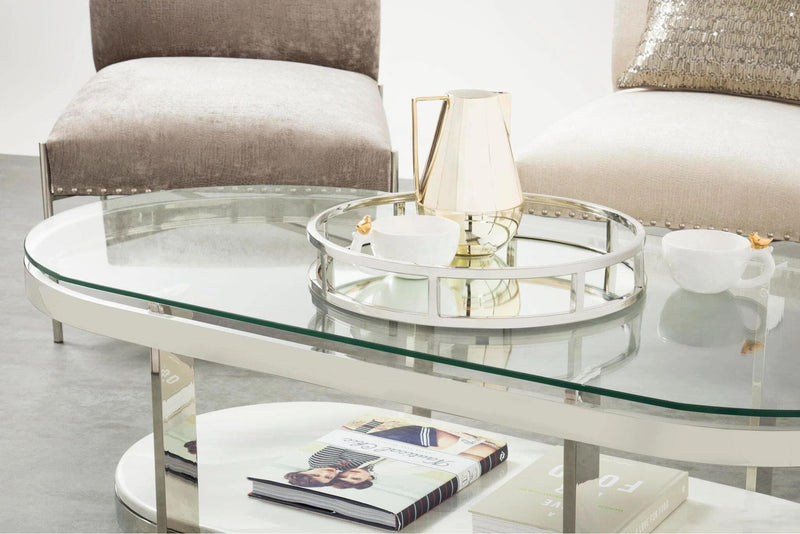 MEDIUM ROUND MIRROR TRAY   40 X 7 - Mega Hardware