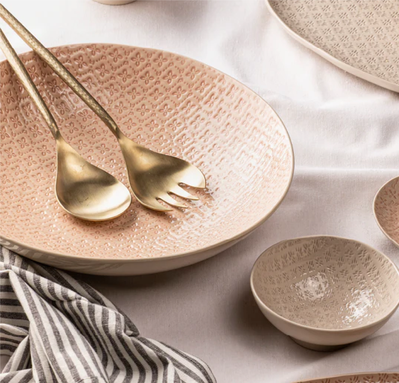 HAMMERED 2PC SALAD SERVERS SET