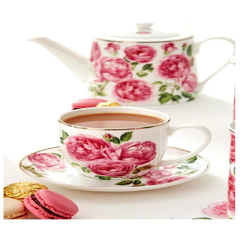 Heritage Rose Cup & Saucer Set Of 4