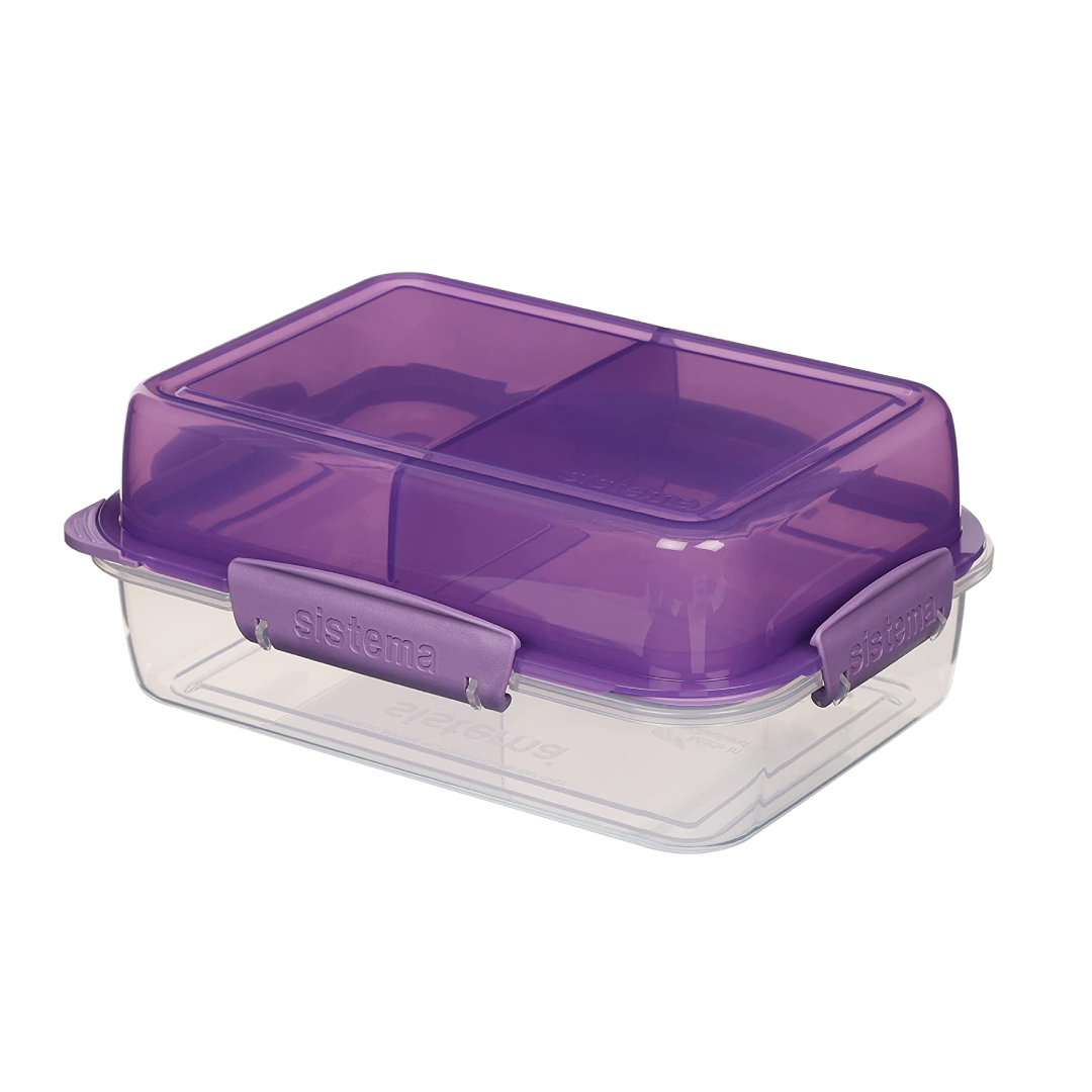 Sistema 1.4 Cup Small Split To Go Food Storage Container, Blue