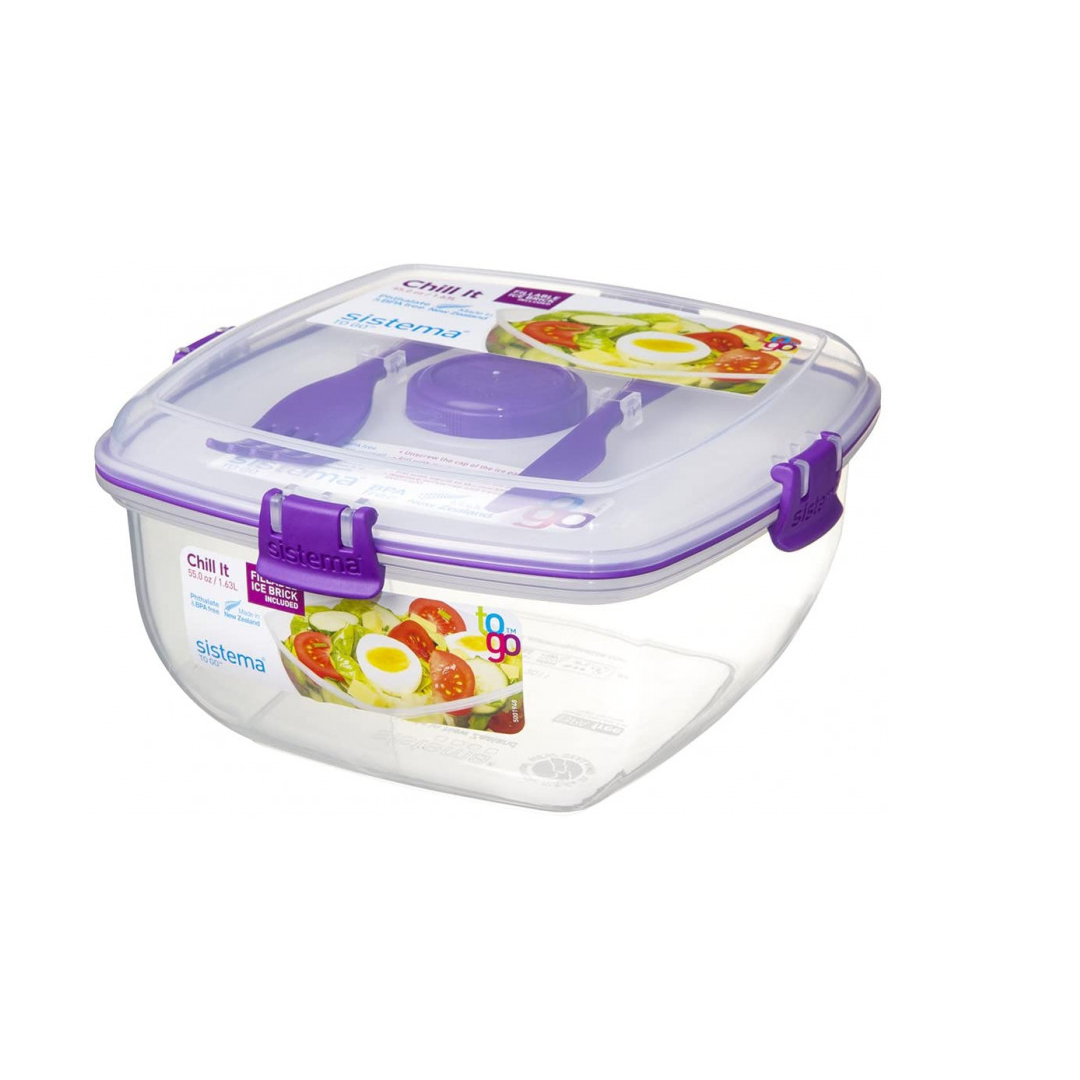 NEW Sistema Salad + Sandwich To Go 1.63L Food Storage Container