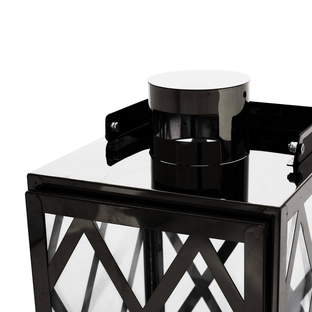 Stainless Steel Outdoor Lantern, Black
