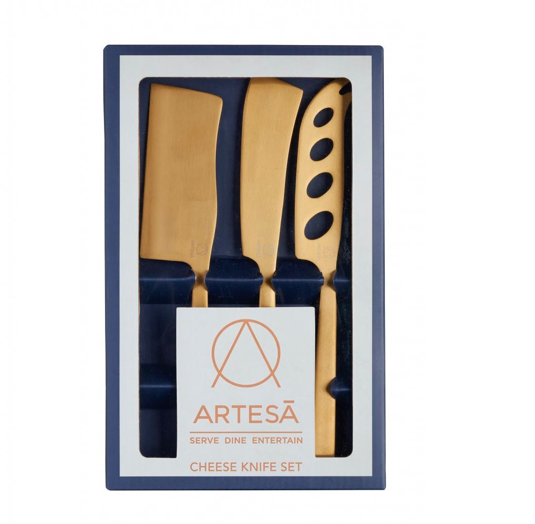 Artesa ART CHEESE KNIFE SET OF 3 BRASS Artesa ART CHEESE KNIFE SET OF 3 BRASS