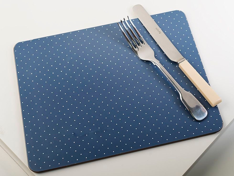 290 x 215mm Katie Alice Vintage Indigo Pack Of 6 Premium Placemats