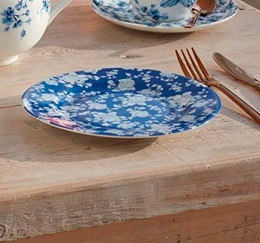 Taldrik portselan 19cm 'hampton blue and white flower' Mikasa