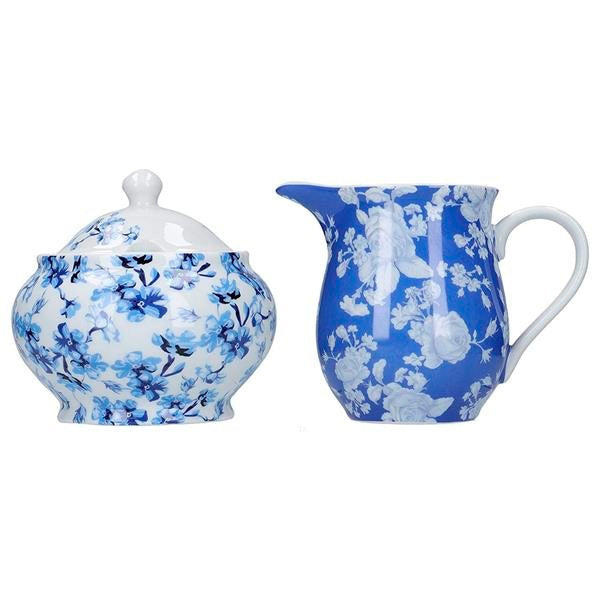 Mikasa Hampton Porcelain Sugar Bowl and Creamer Set