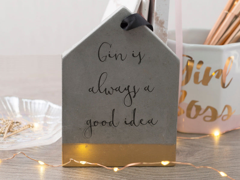 Creative Tops Ava & I Concrete House Hanging Sign