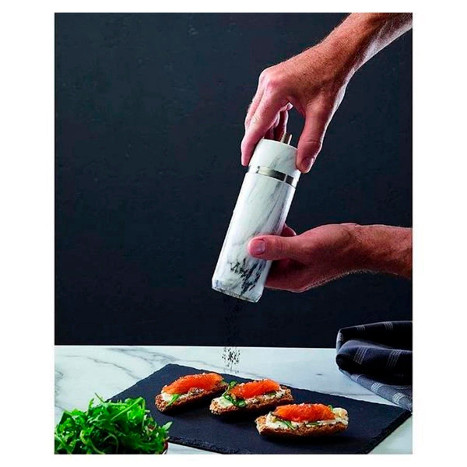 Master Class MasterClass Salt or Pepper Mill (12cm) - Marble Finish Master Class MasterClass Salt or Pepper Mill (12cm) - Marble Finish