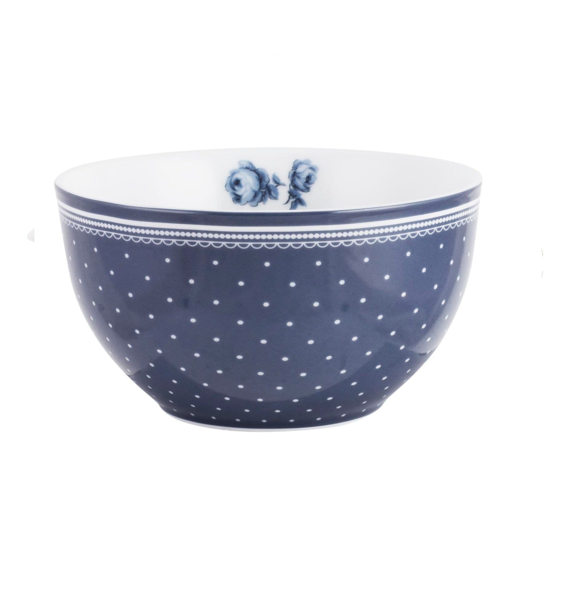 1Pcs Katie Alice Vintage Indigo Spot Cereal Bowl