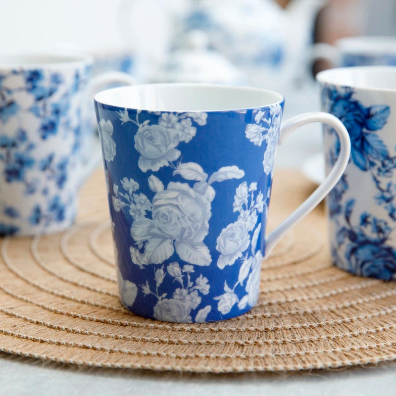 Mikasa Hampton Porcelain 330ml White Flower Conical Mug