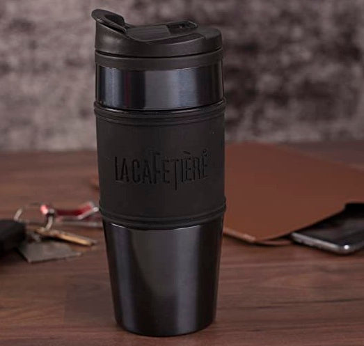 La Cafetiere 450Ml Travel Flask Pp Inner Stainless Steel Outer Matt Black
