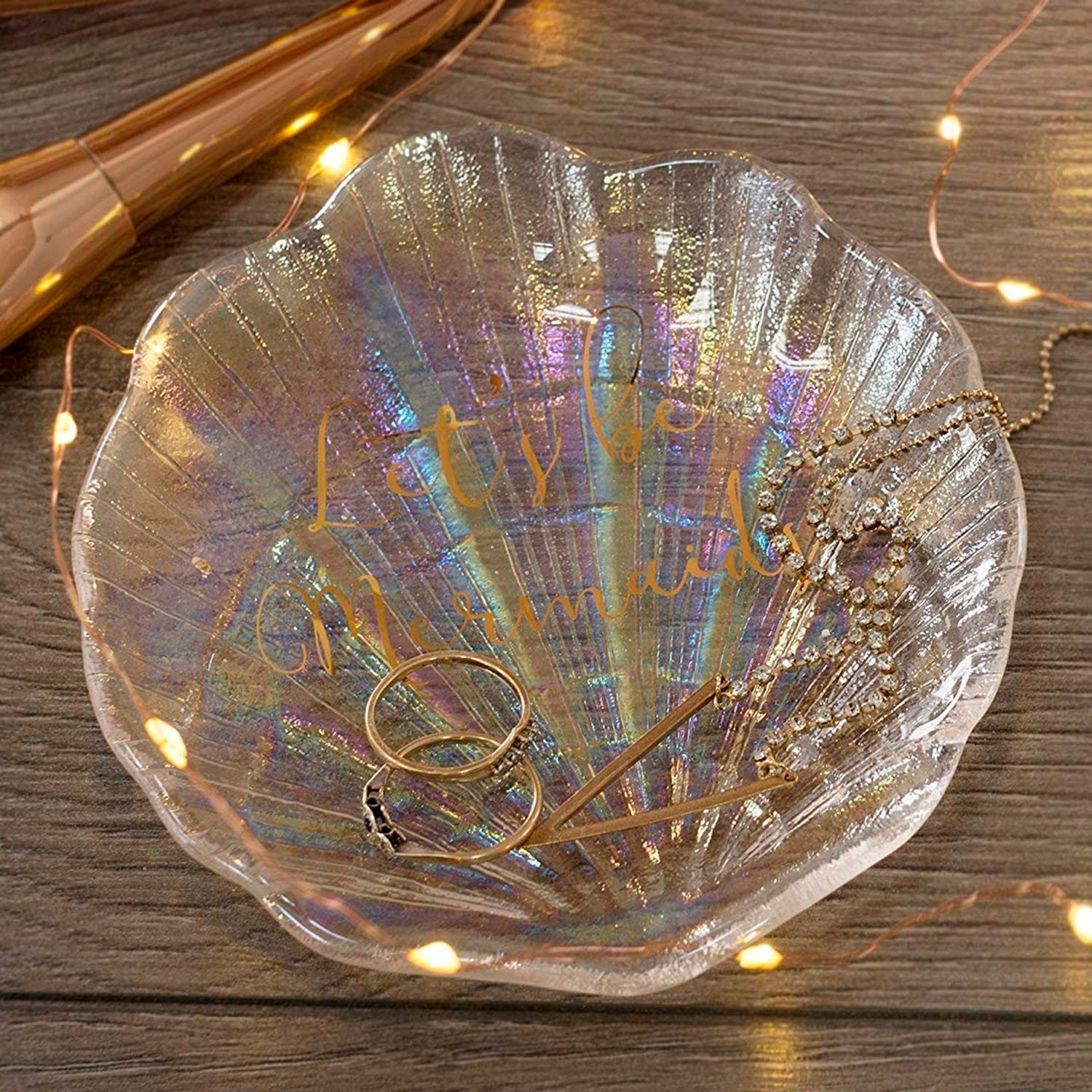 Creative Tops Ava & I Glass Shell Trinket Dish - Lets Be Mermaids Creative Tops Ava & I Glass Shell Trinket Dish - Lets Be Mermaids