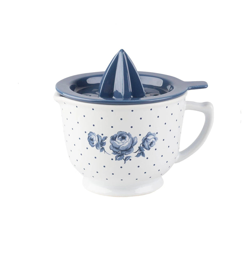 Katie Alice Vintage Indigo Ceramic Lemon Juicer with Jug