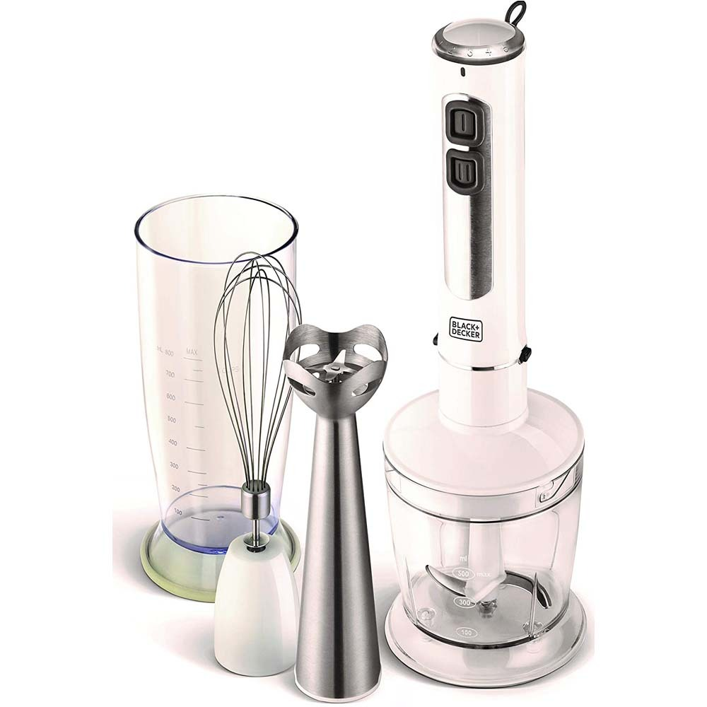 400W Stick Blender w  Chopper and Whisk