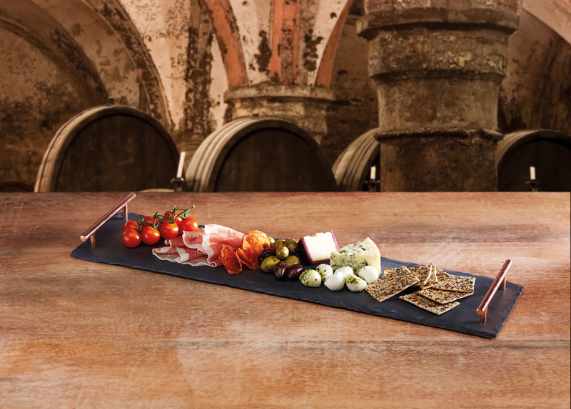 Artesà serving board 60 x 15 x 3,5 cm slate black/copper