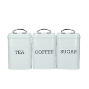 Living Nostalgia 3 Piece Canister Set - Vintage Blue