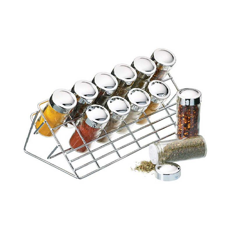 Kitchen Craft Kcspice Chrome Plated Spice Rack Set