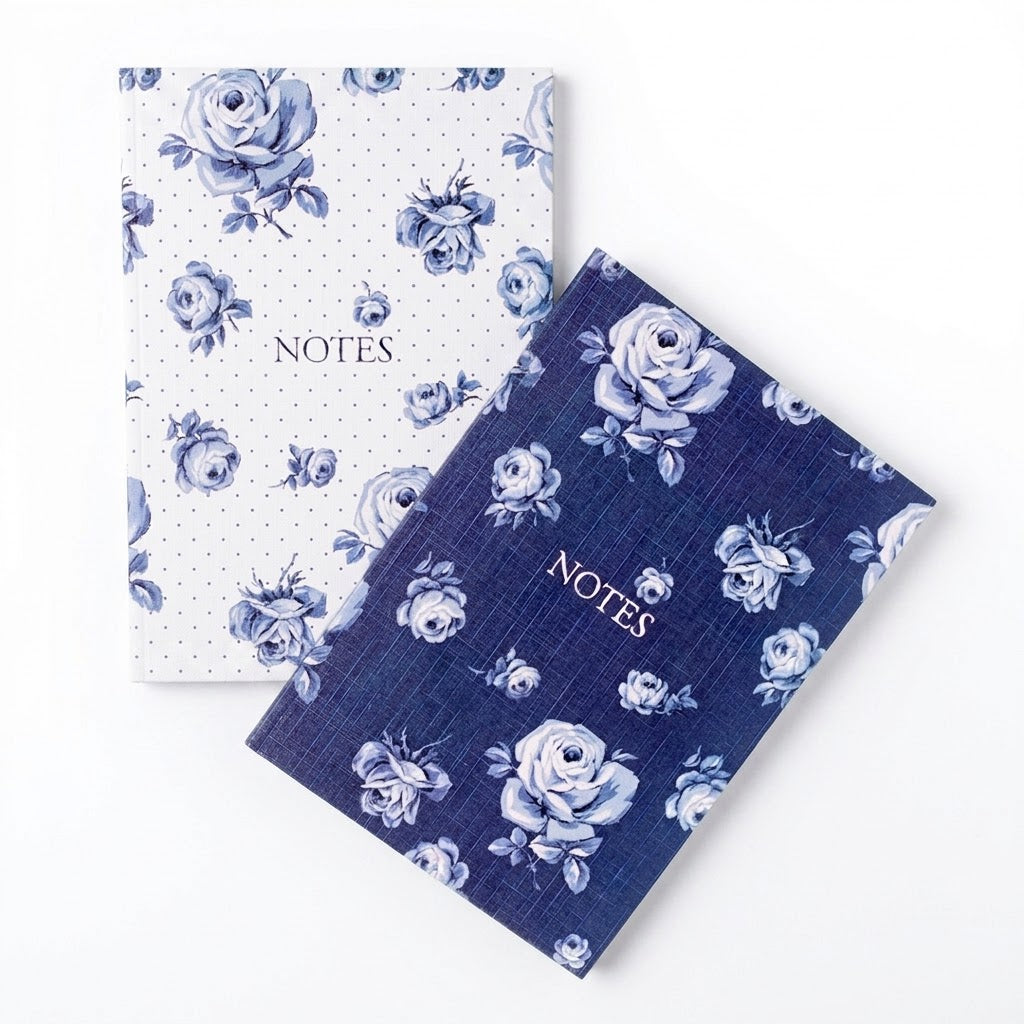 Vintage Indigo Set of Two Notebooks