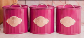 KitchenCraft 3‑Piece Tea, Coffee & Sugar Canister Set – 1 L Each