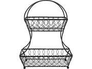 Mikasa Gourmet 2 Tier Flatback Basket Loop And Lattice Wire