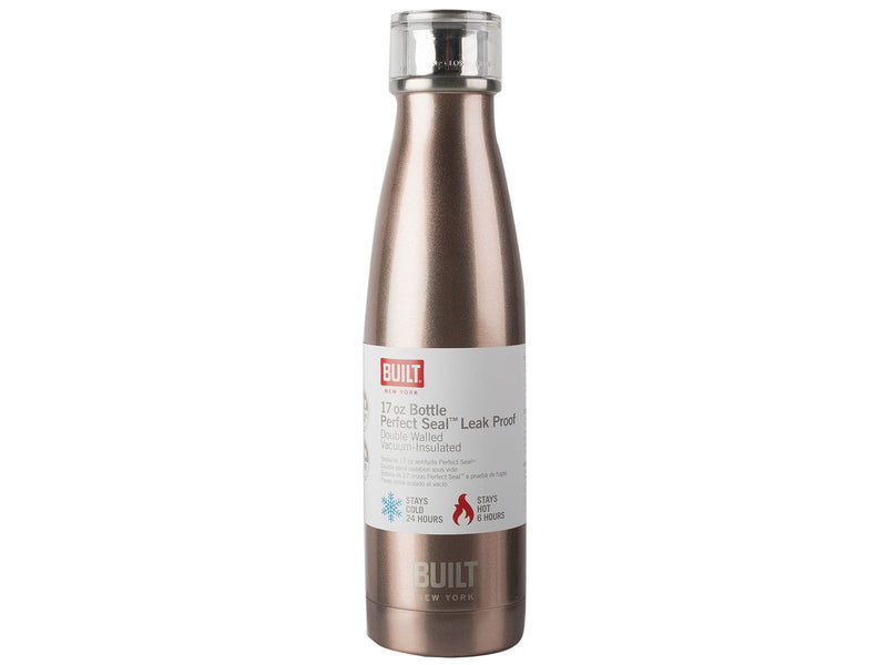 Built 17Oz Double Walled Stainless Steel Water Bottle Rose Gold