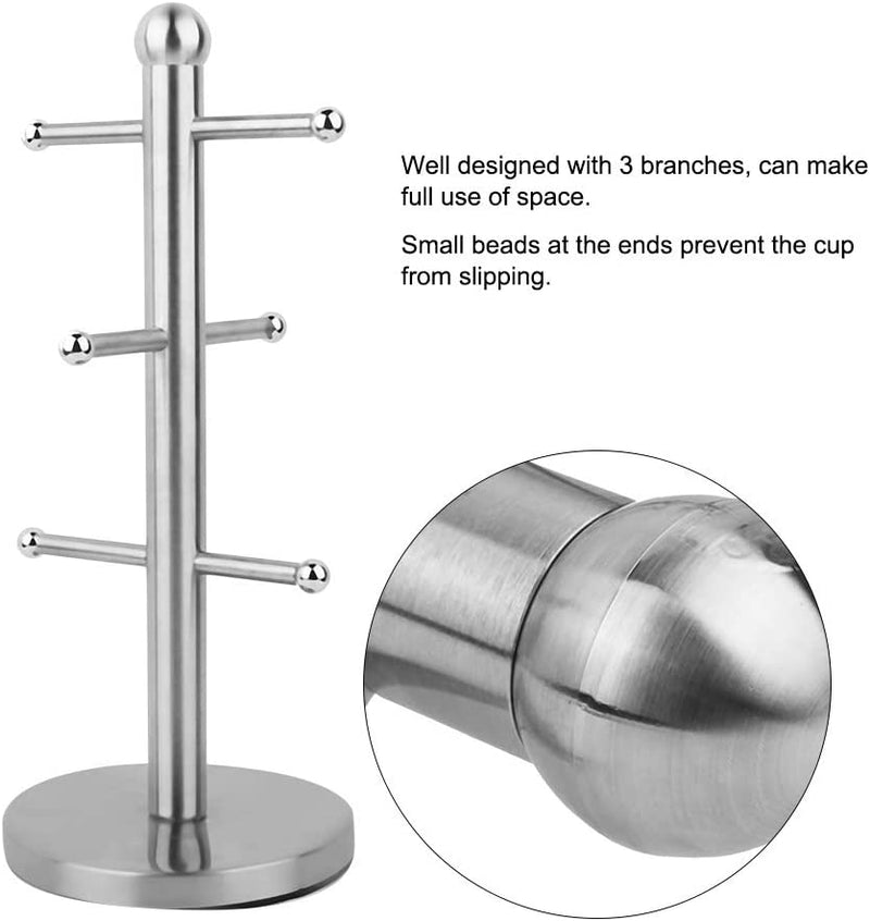Stainless Steel Mug Rack Tree Shape Storage Tea Cup Holder Organizer Kitchen Storage Rack