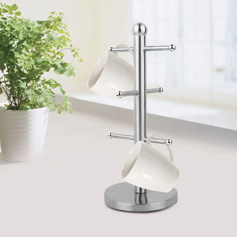 Stainless Steel Mug Rack Tree Shape Storage Tea Cup Holder Organizer Kitchen Storage Rack