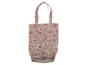 KA DITSY FLORAL COTTON FOLDAWAY BAG GREY