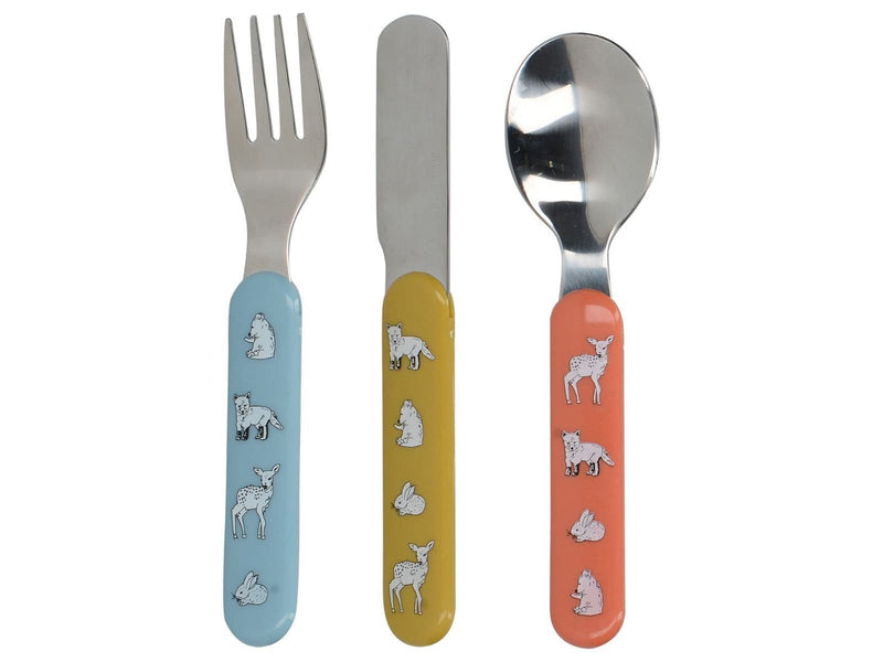 Creative Tops Into The Wild Little Explorer 3Pc Kids Cutlery Set