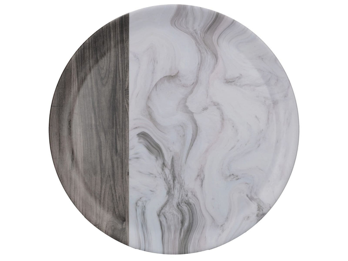 Creative Tops Grey Marble Wood Mix Round Matte Tray