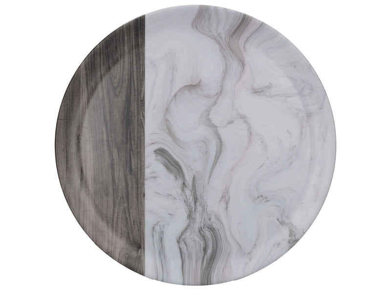 Creative Tops Grey Marble Wood Mix Round Matte Tray