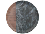 Creative Tops Green Marble Wood Mix Round Matte Tray